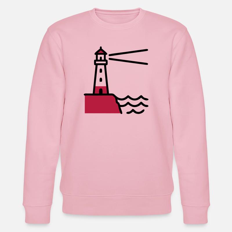 Leuchtturm Küste Maritim Meer - Stanley/Stella Unisex Bio-Sweatshirt CHANGER - Hellrosa