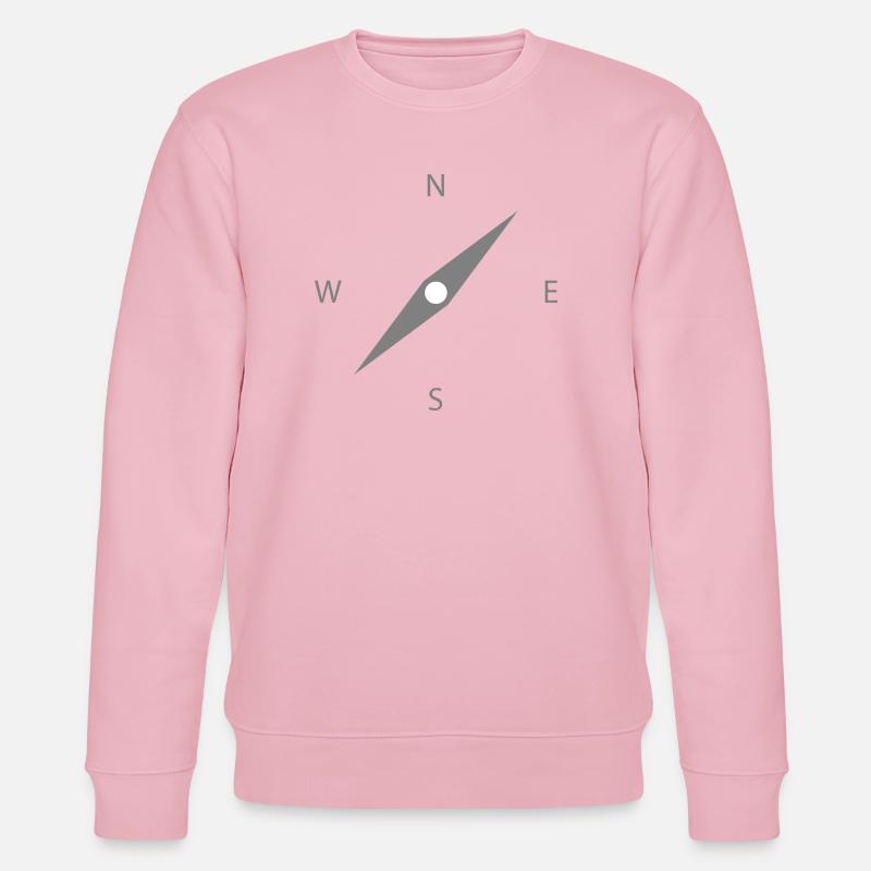 Nordstern Kompass Illustration - Stanley/Stella Unisex Bio-Sweatshirt CHANGER  - Hellrosa