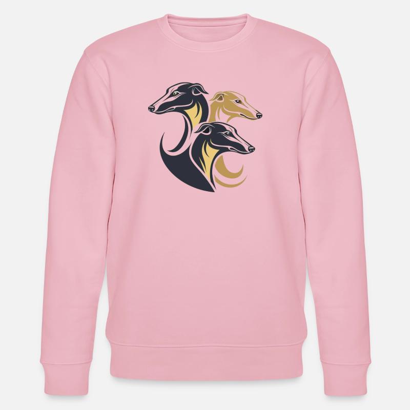 Triple Greyhounds Silhouette - Sweat bio CHANGER Stanley/Stella Unisexe - rose pâle