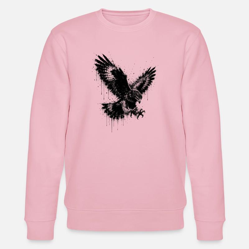 Adler splatter - Stanley/Stella Unisex Bio-Sweatshirt CHANGER - Hellrosa