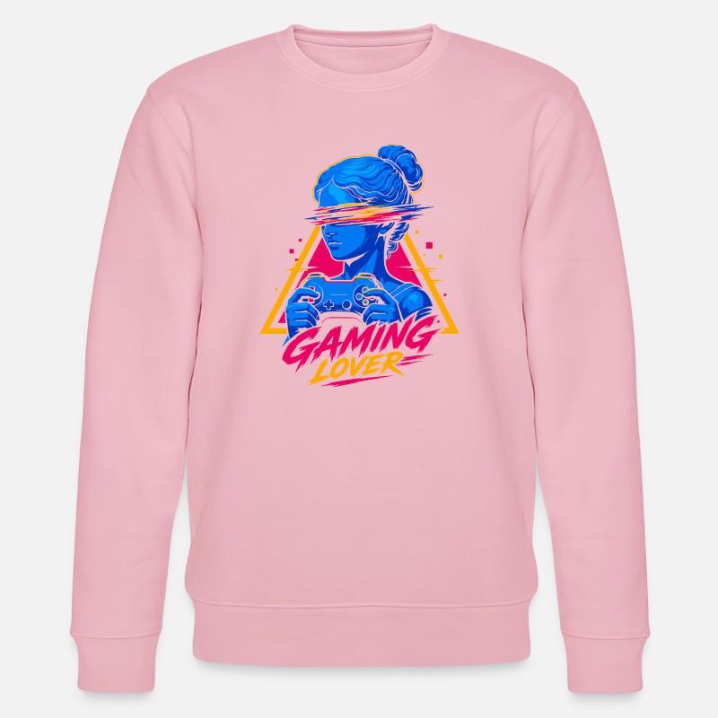Fille Amante de Jeux Rétro - Sweat bio CHANGER Stanley/Stella Unisexe - rose pâle