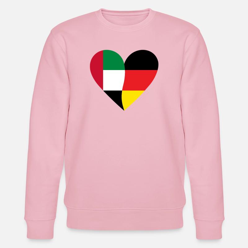 UAE Germany Heart - Stanley/Stella Unisex Bio-Sweatshirt CHANGER - Hellrosa