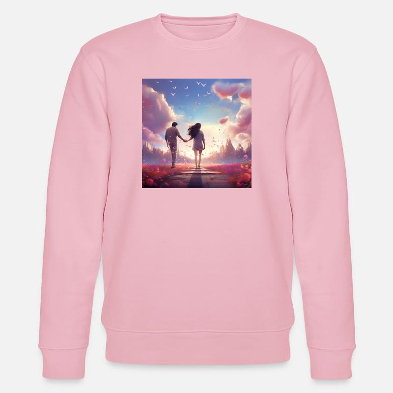 Chemin du soir de l’amour - Sweat bio CHANGER Stanley/Stella Unisexe - rose pâle