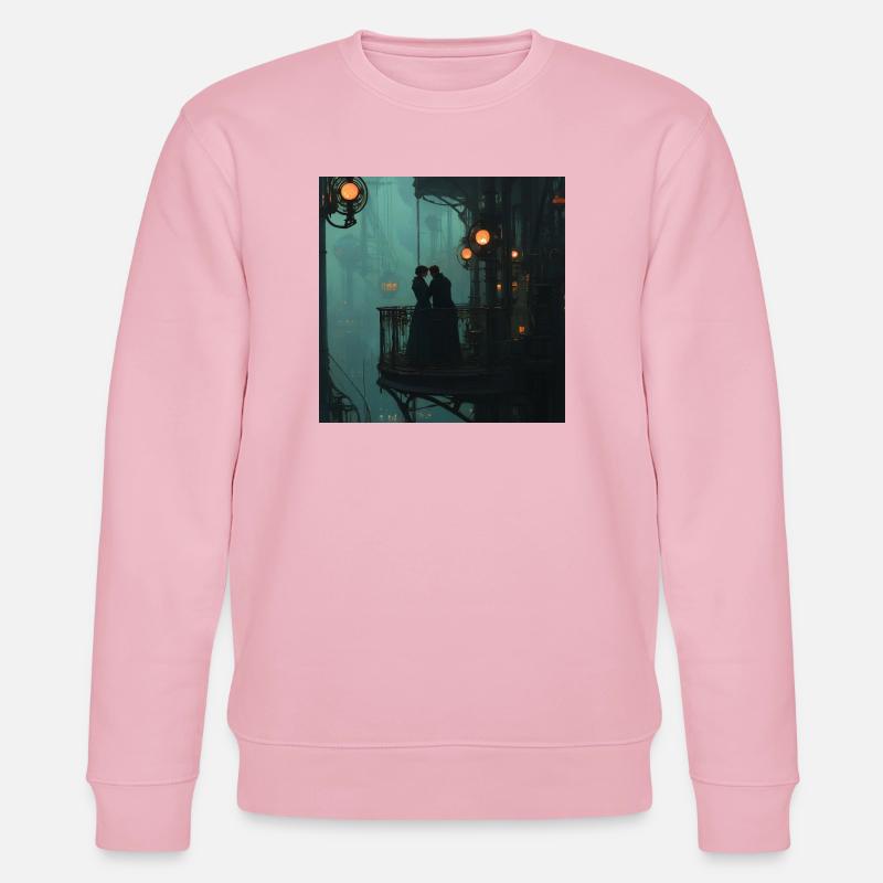 Dampfschloss der Zweisamkeit - Stanley/Stella Unisex Bio-Sweatshirt CHANGER  - Hellrosa