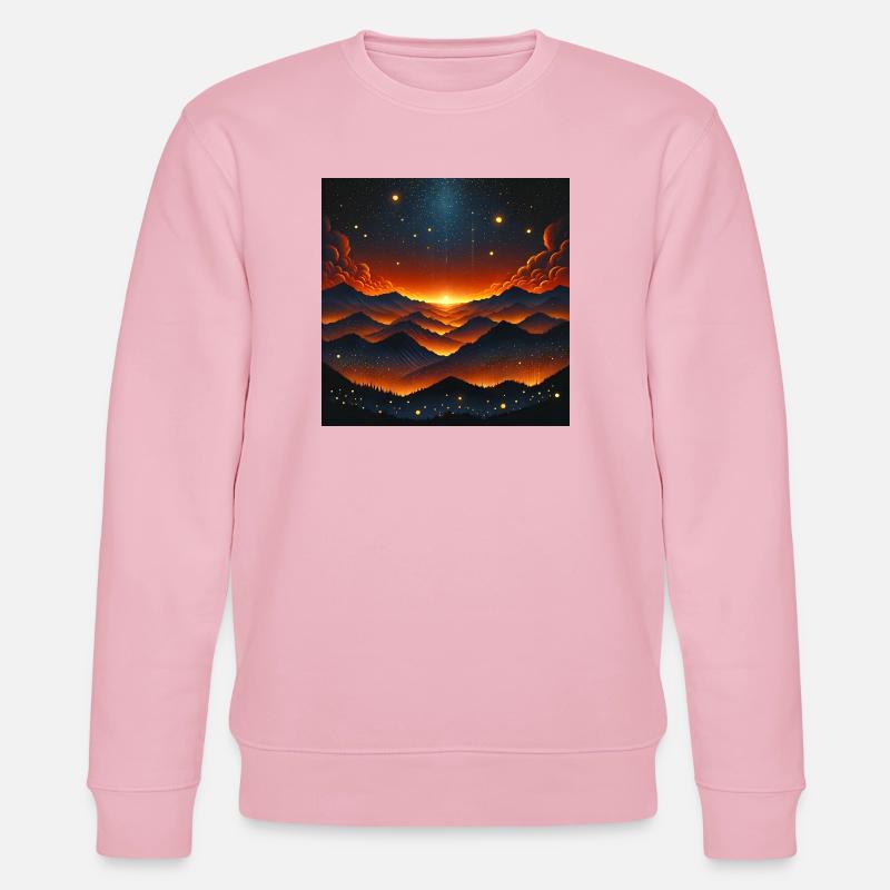 Coucher de soleil éclatant sur Bergen - Sweat bio CHANGER Stanley/Stella Unisexe - rose pâle
