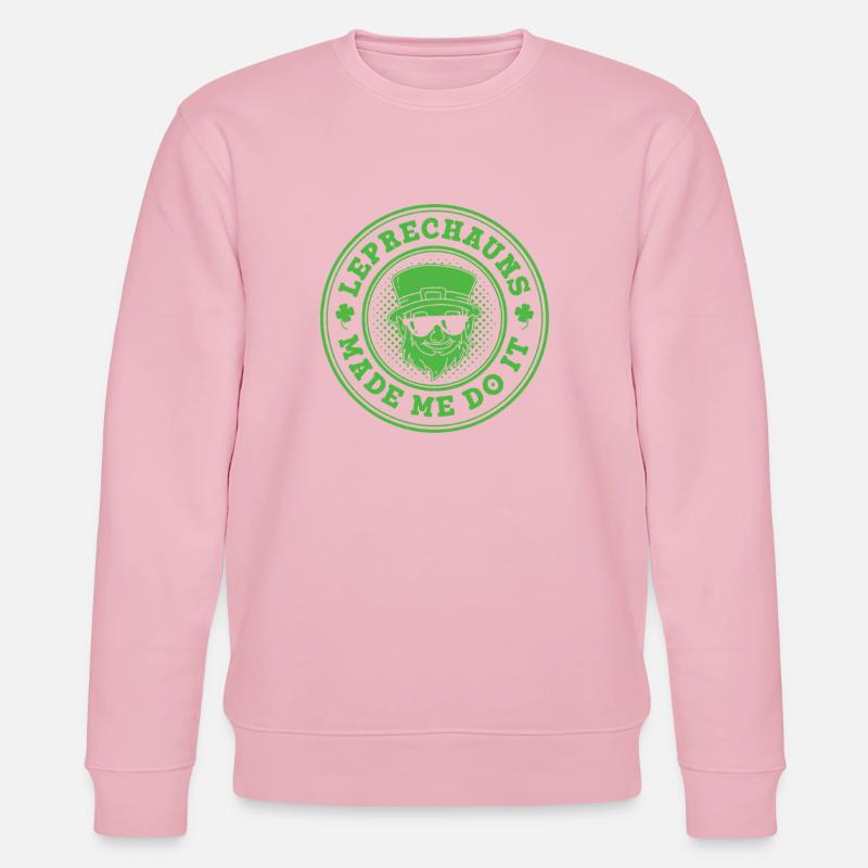 Leprechauns Made Me Do It Stamp - Stanley/Stella CHANGER Unisex Organic Sweatshirt - cotton pink