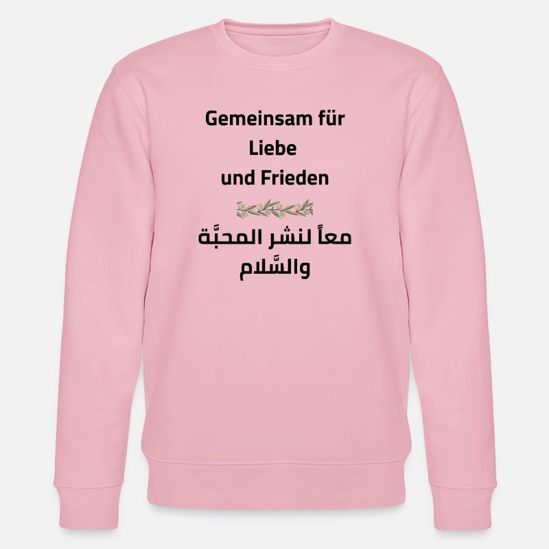 Frieden & Liebe: Gemeinsam - Stanley/Stella Unisex Bio-Sweatshirt CHANGER  - Hellrosa