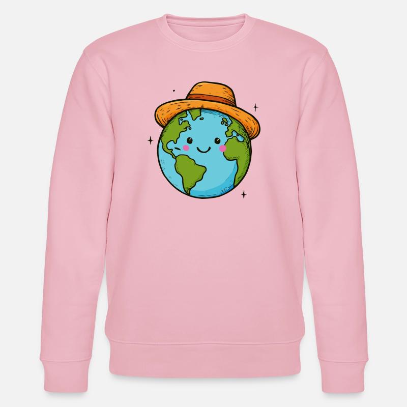 Lächelndes Land mit dem Hut - Stanley/Stella Unisex Bio-Sweatshirt CHANGER  - Hellrosa