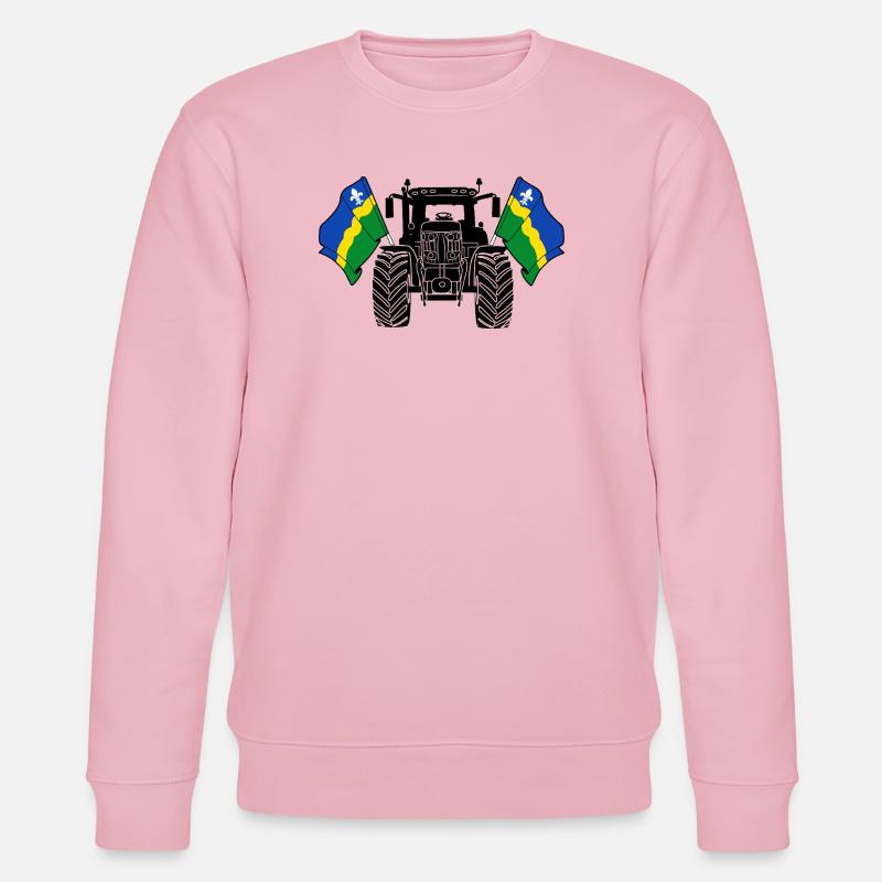 Flevoland_Tractor_Pride - Stanley/Stella Unisex Bio-Sweatshirt CHANGER  - Hellrosa