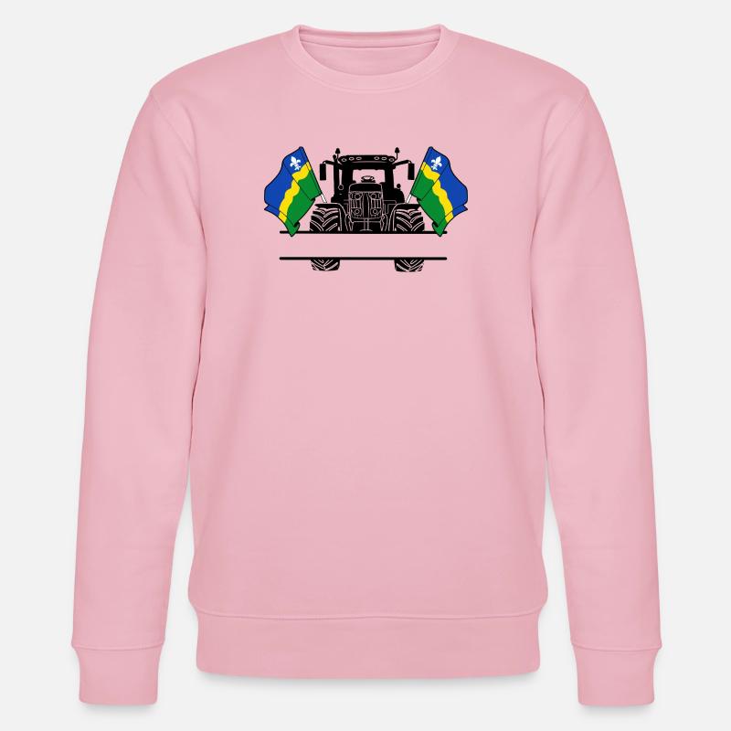 Flevoland_Tractor_Custom_Edition - Sweat bio CHANGER Stanley/Stella Unisexe - rose pâle