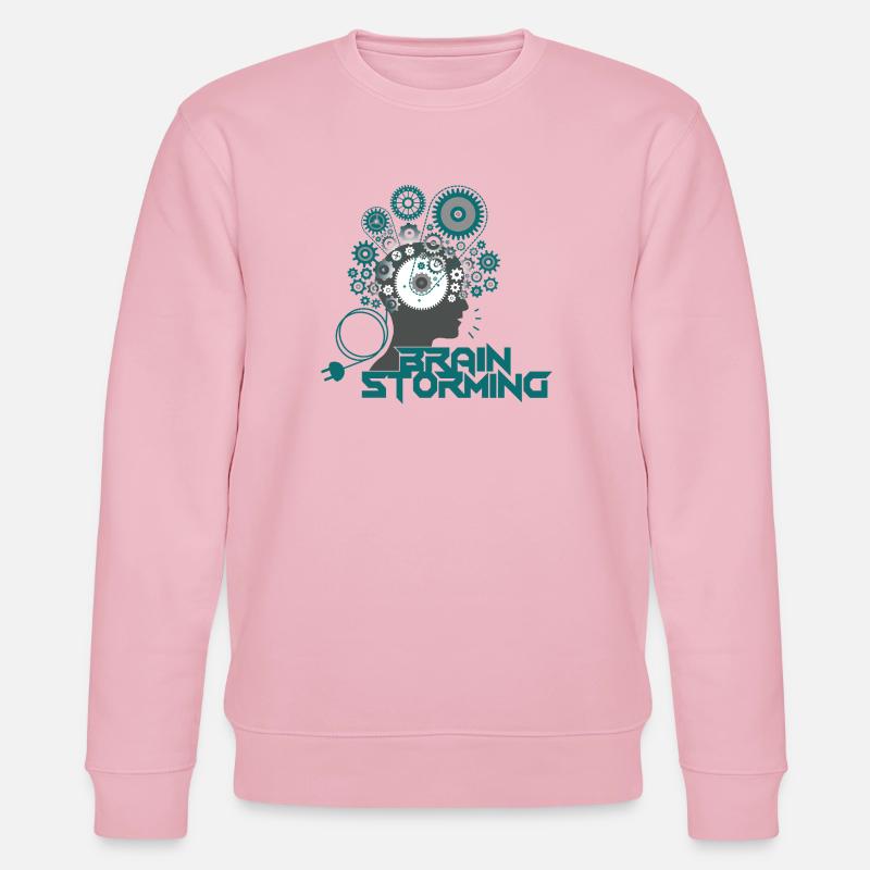 Brainstorming Head – Büro & Office Ideen - Stanley/Stella Unisex Bio-Sweatshirt CHANGER  - Hellrosa