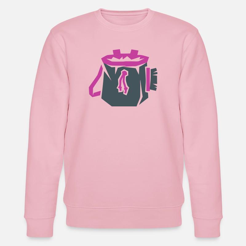 Chalkbag Climbing Bouldering Vector - Stanley/Stella CHANGER Unisex Organic Sweatshirt - cotton pink