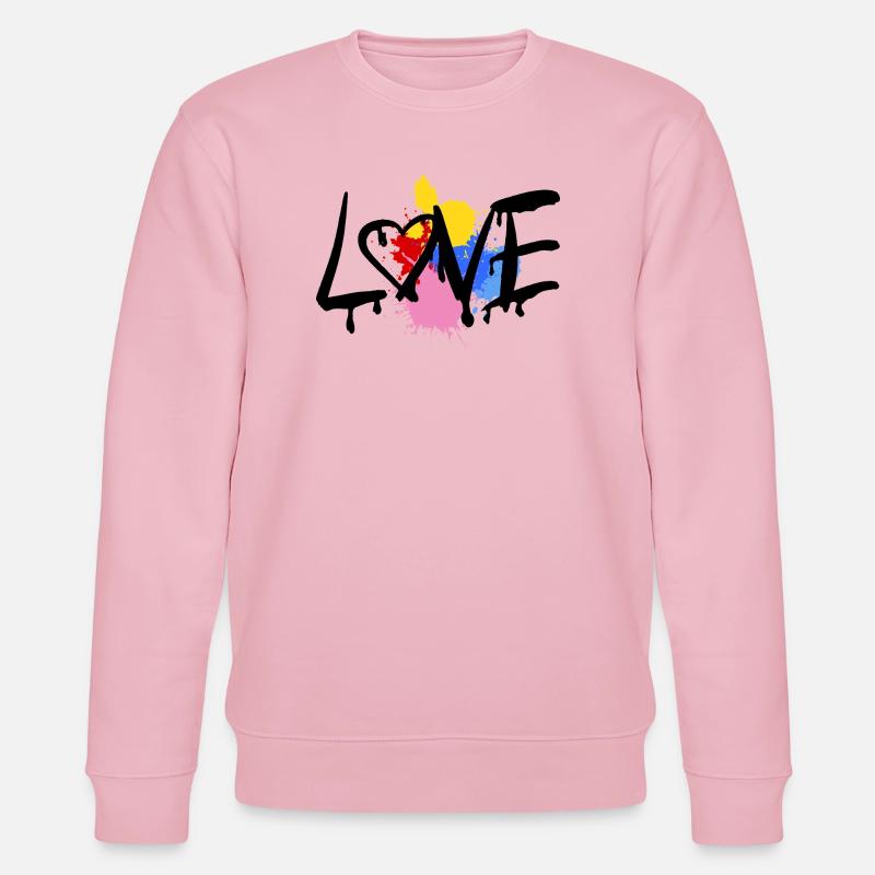 Love - Stanley/Stella Unisex Bio-Sweatshirt CHANGER  - Hellrosa