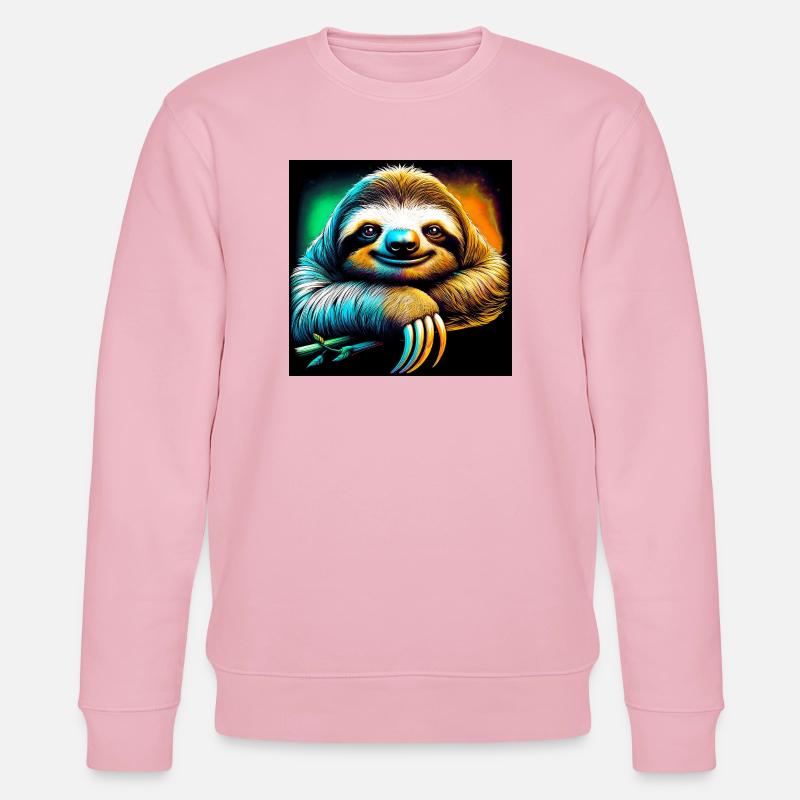 Faultier - Stanley/Stella Unisex Bio-Sweatshirt CHANGER  - Hellrosa