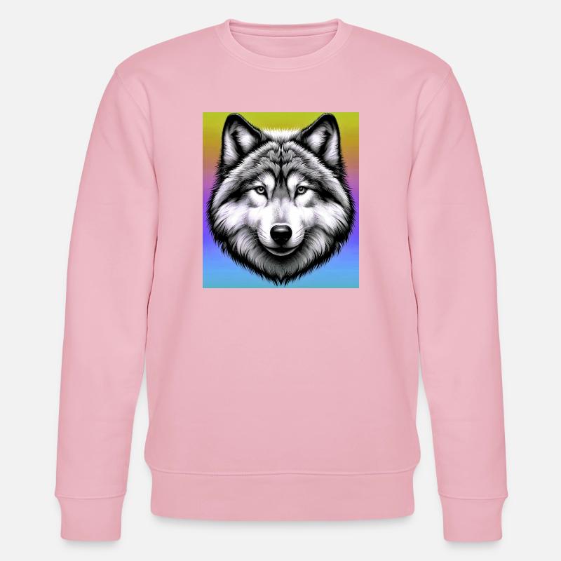 Wolf - Stanley/Stella CHANGER Unisex Organic Sweatshirt - cotton pink