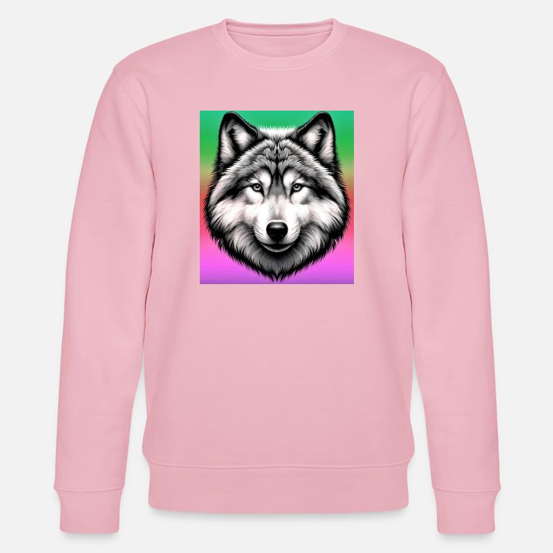 Wolf - Stanley/Stella Unisex Bio-Sweatshirt CHANGER - Hellrosa