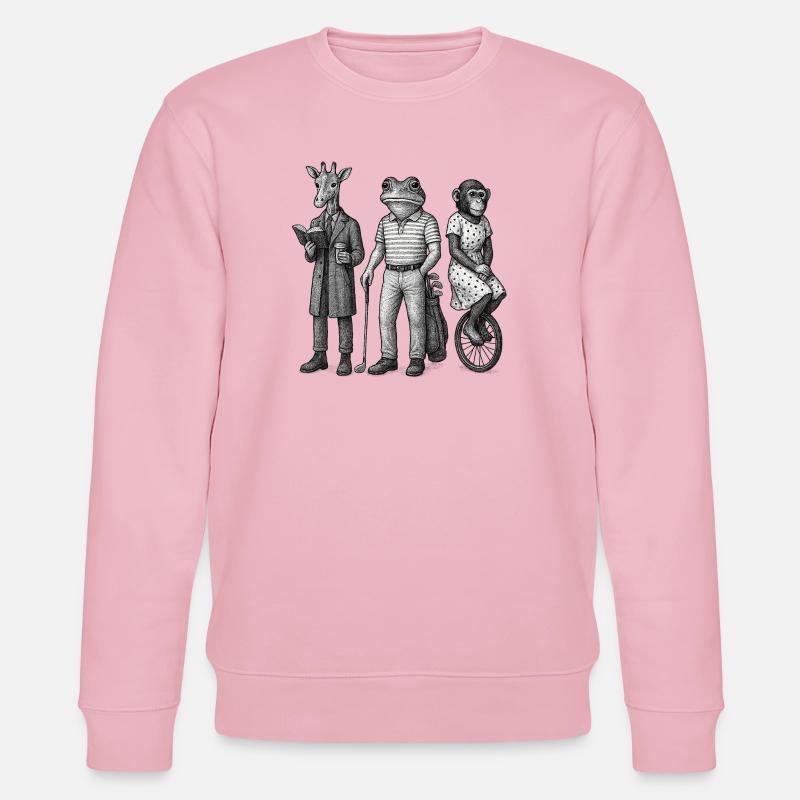 Trio der anthropomorphen Freunde - Stanley/Stella Unisex Bio-Sweatshirt CHANGER  - Hellrosa