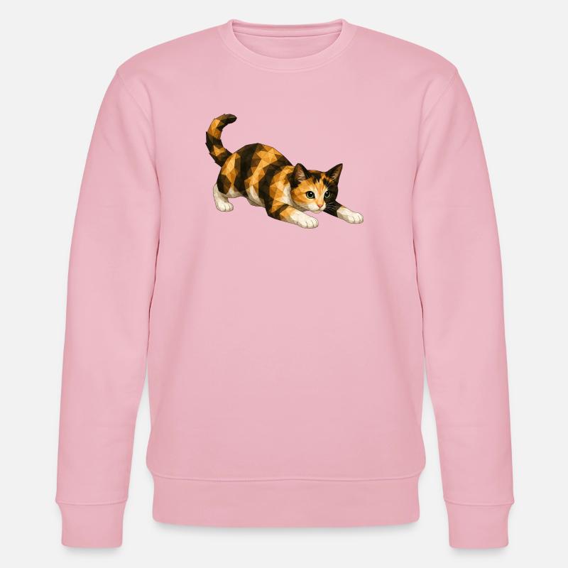 Emmi PolygonCat Art - Stanley/Stella CHANGER Unisex Organic Sweatshirt - cotton pink