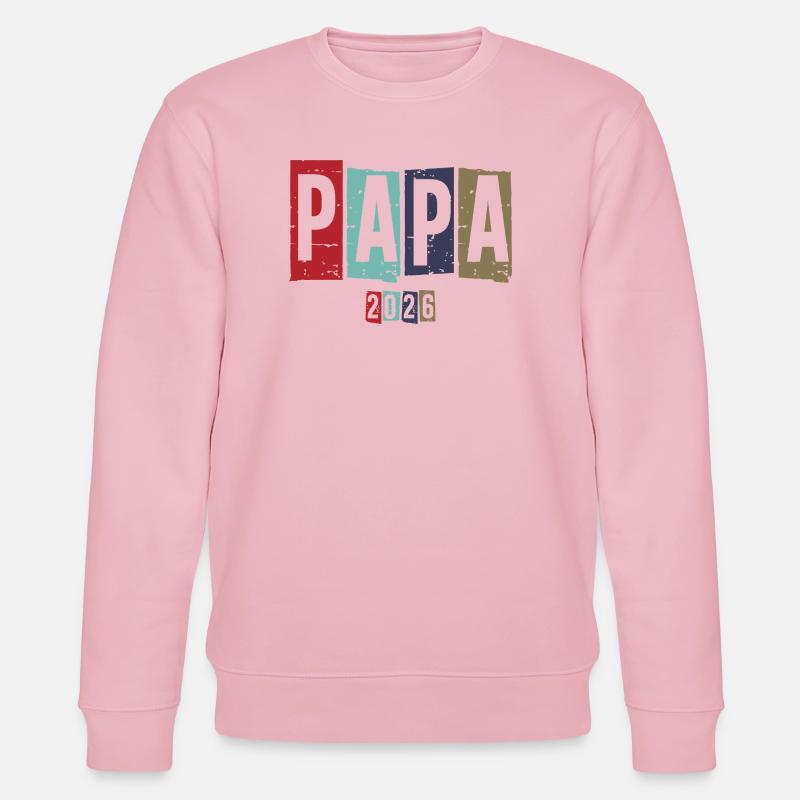 Papa Millésime 2026 - Sweat bio CHANGER Stanley/Stella Unisexe - rose pâle