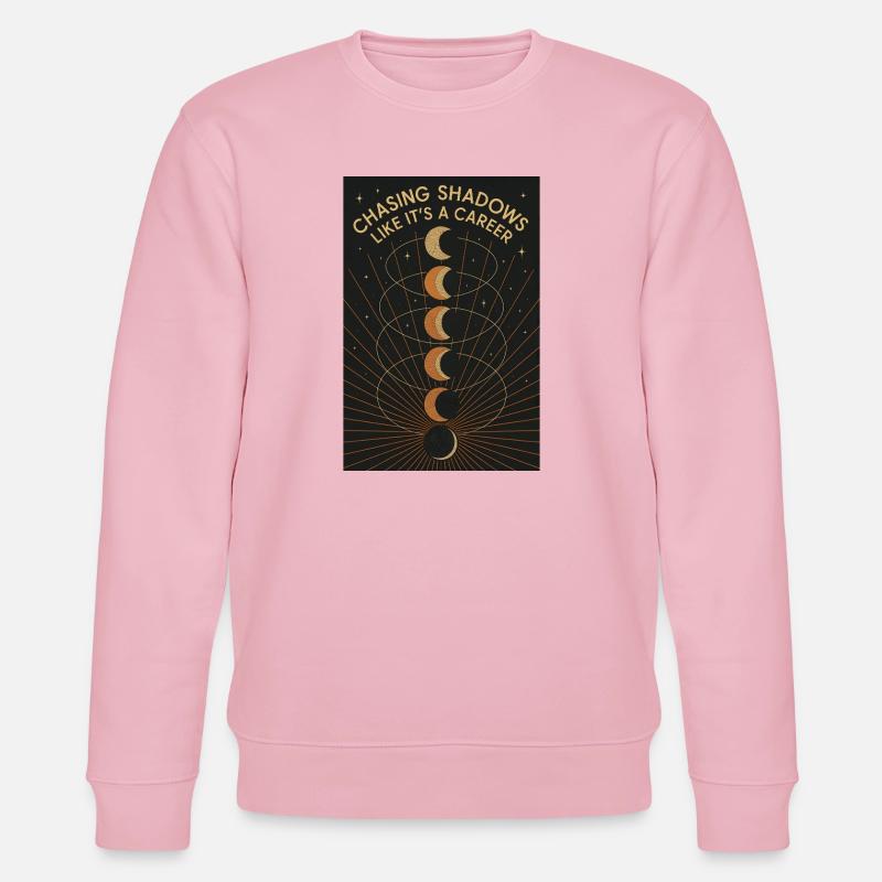 Chasse à l’Ombre | Éclipse solaire - Sweat bio CHANGER Stanley/Stella Unisexe - rose pâle