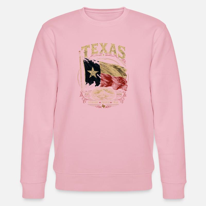 Texas Flag Pride: Stark & Free - Stanley/Stella Unisex Bio-Sweatshirt CHANGER  - Hellrosa