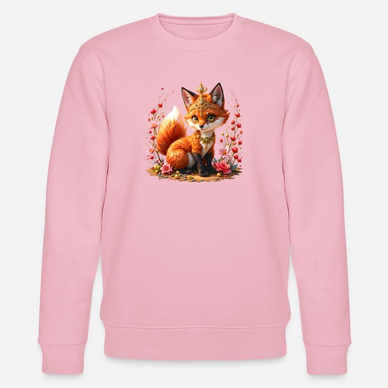 Fox Floral Schmuck - Stanley/Stella Unisex Bio-Sweatshirt CHANGER  - Hellrosa
