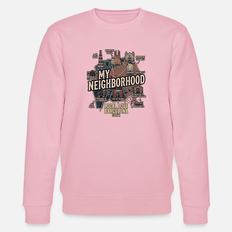Barcelona Bewohner - Stanley/Stella Unisex Bio-Sweatshirt CHANGER  - Hellrosa