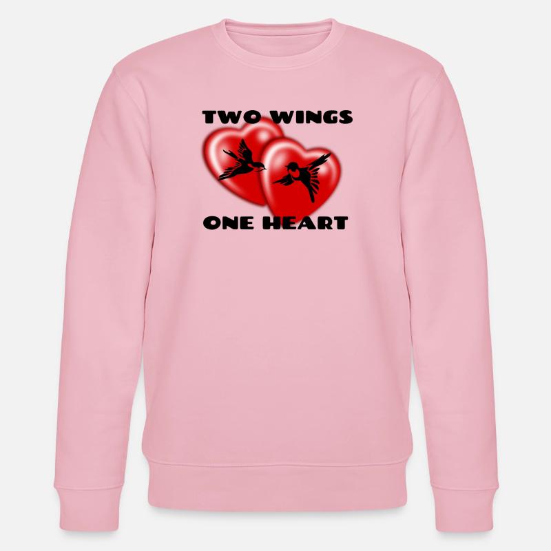 Two_Wings_One_Heart - Sweat bio CHANGER Stanley/Stella Unisexe - rose pâle