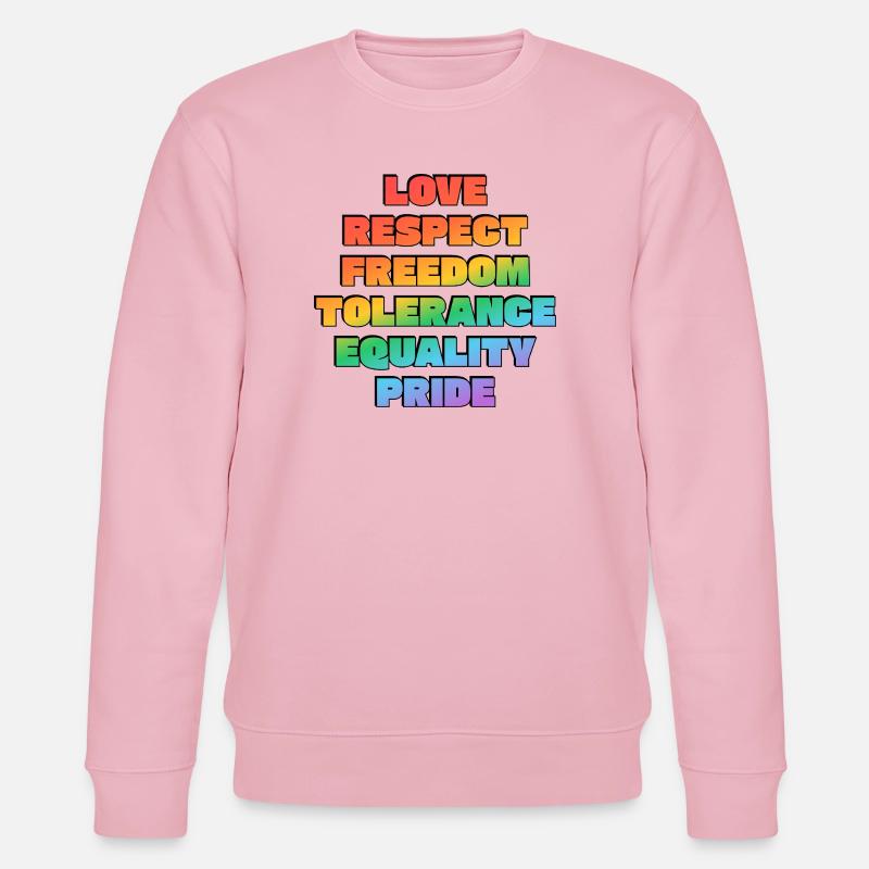 Regenbogenstolz-Werte - Stanley/Stella Unisex Bio-Sweatshirt CHANGER  - Hellrosa