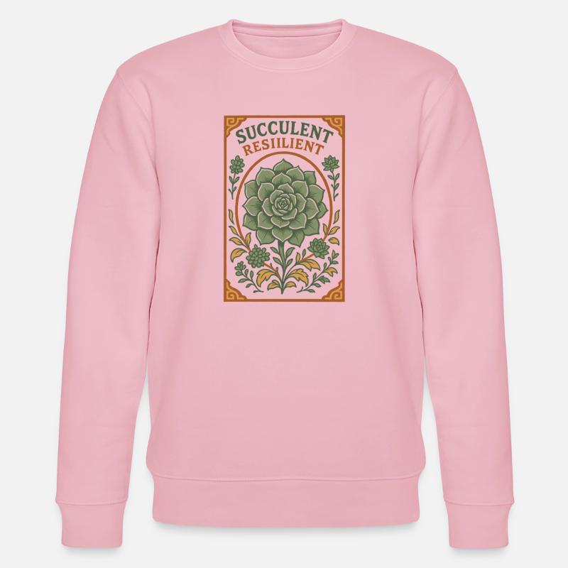 Resiliente Sukkulente | Pflanzen - Stanley/Stella Unisex Bio-Sweatshirt CHANGER - Hellrosa