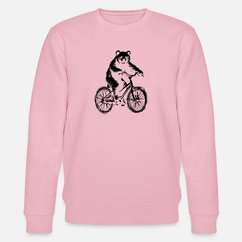 Ours de vélo - Sweat bio CHANGER Stanley/Stella Unisexe - rose pâle