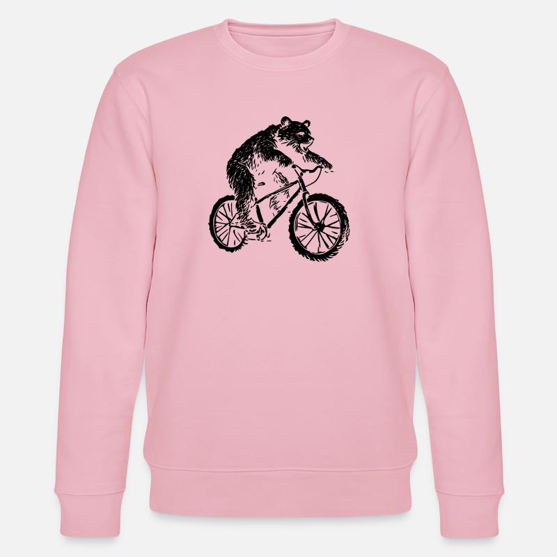 Ours de vélo - Sweat bio CHANGER Stanley/Stella Unisexe - rose pâle
