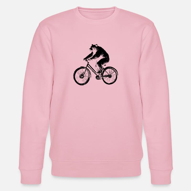Bicycle Bear - Sweat bio CHANGER Stanley/Stella Unisexe - rose pâle