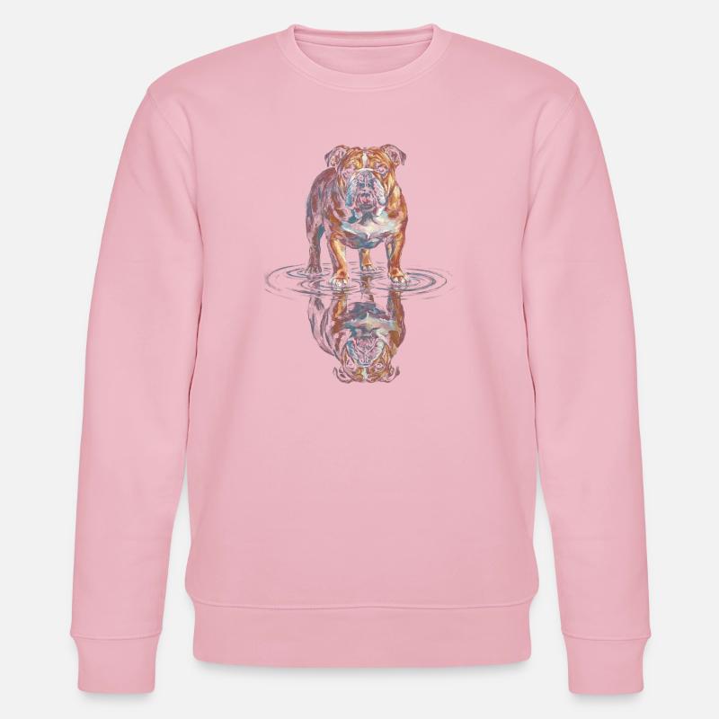 Reflet de l’eau du bouledogue - Sweat bio CHANGER Stanley/Stella Unisexe - rose pâle