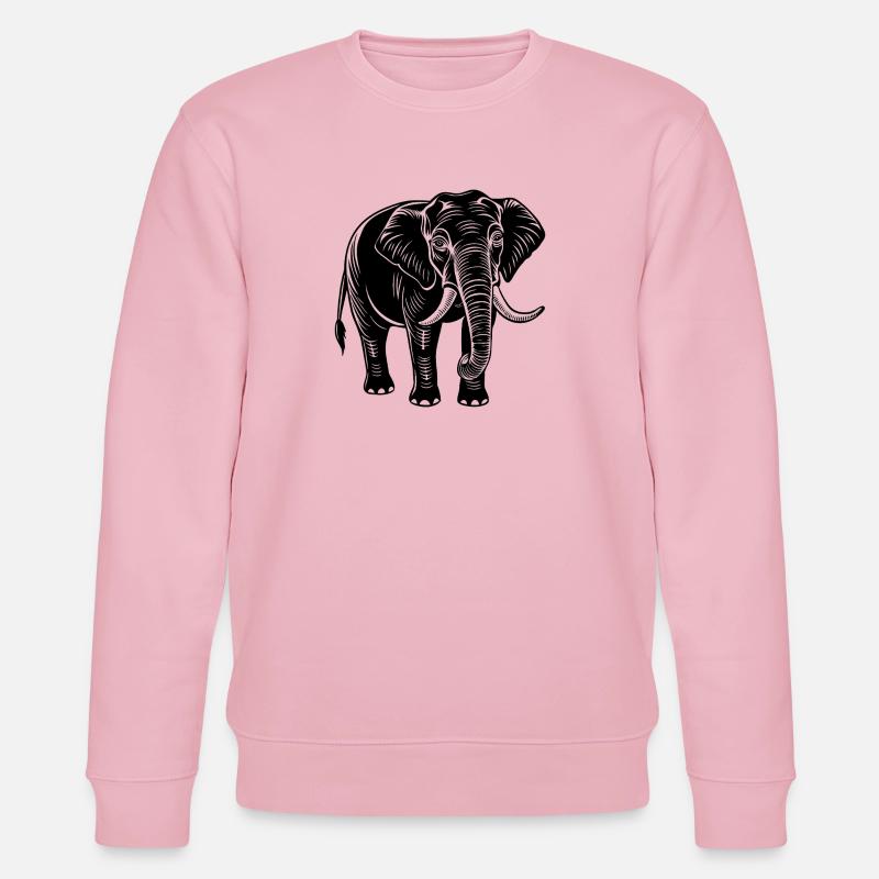 Éléphant - Sweat bio CHANGER Stanley/Stella Unisexe - rose pâle