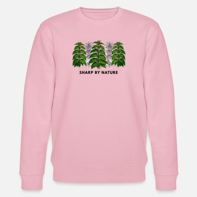 Stinging nettle is sharp by nature - Stanley/Stella CHANGER Unisex Organic Sweatshirt - cotton pink
