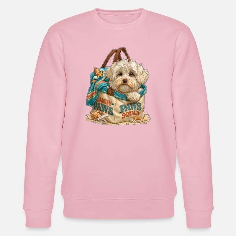 Sandy Paws Squad Beach Pup - Stanley/Stella CHANGER Unisex Organic Sweatshirt - cotton pink