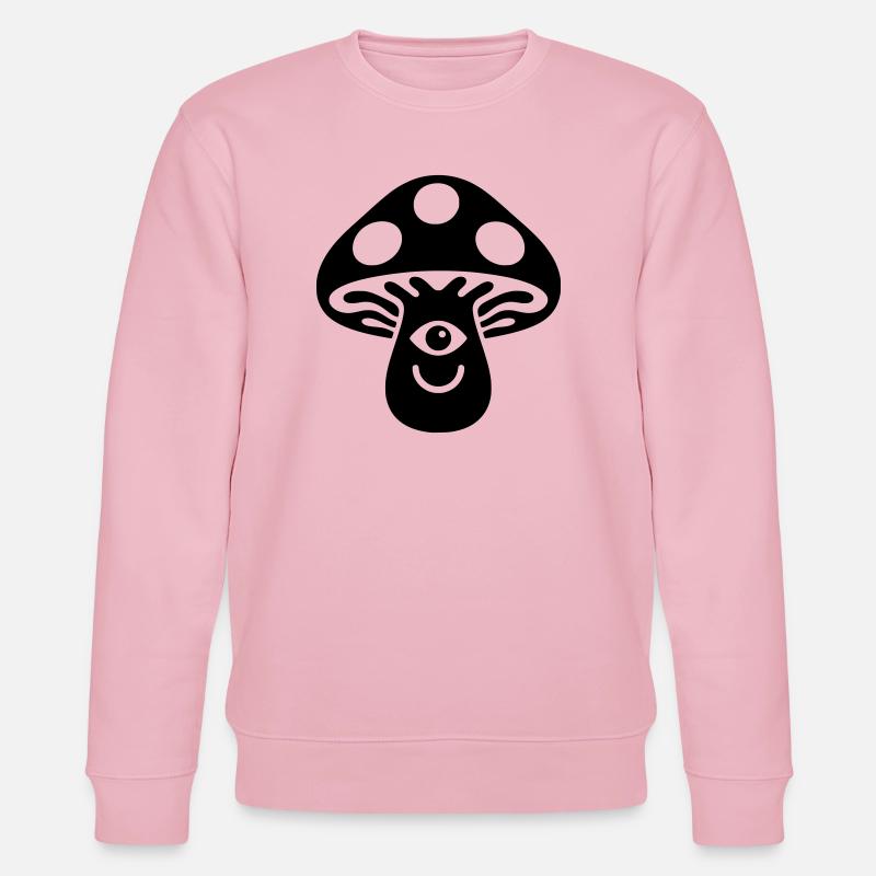 Psychedelischer Pilz mit Auge Motiv - Stanley/Stella Unisex Bio-Sweatshirt CHANGER - Hellrosa