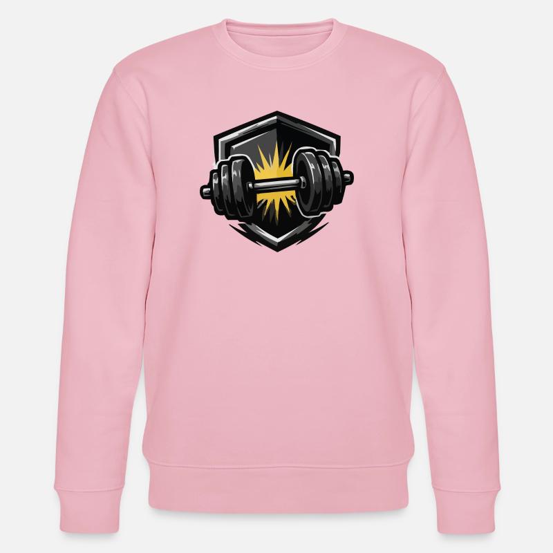 Kraft Schild Hantel Burst - Stanley/Stella Unisex Bio-Sweatshirt CHANGER - Hellrosa