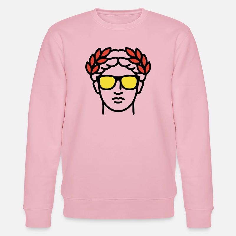 Römische Statue Sonnenbrille Antike Kunst - Stanley/Stella Unisex Bio-Sweatshirt CHANGER  - Hellrosa