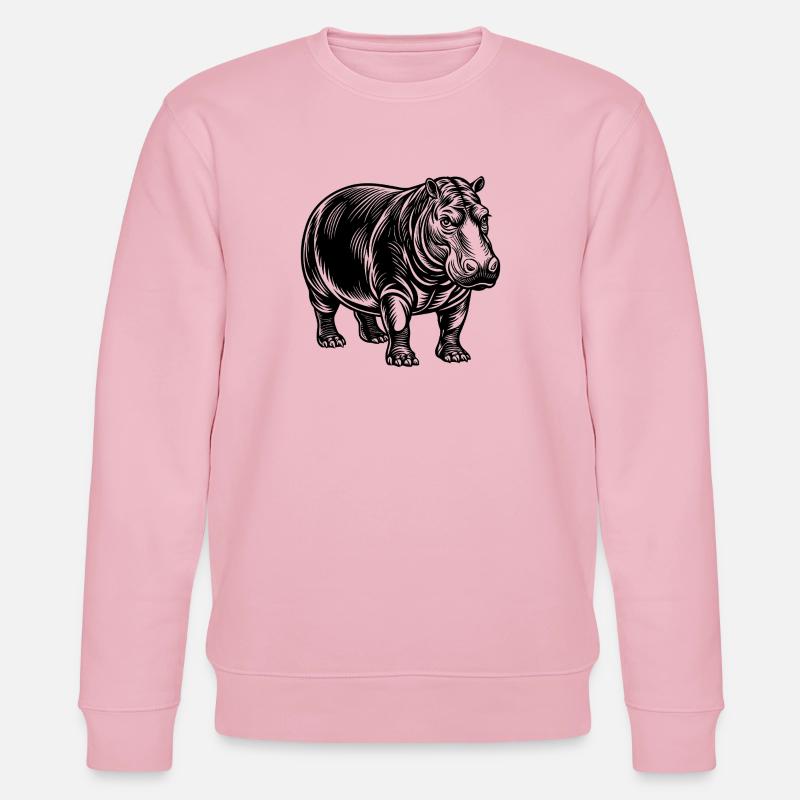 Nilpferd - Stanley/Stella Unisex Bio-Sweatshirt CHANGER - Hellrosa