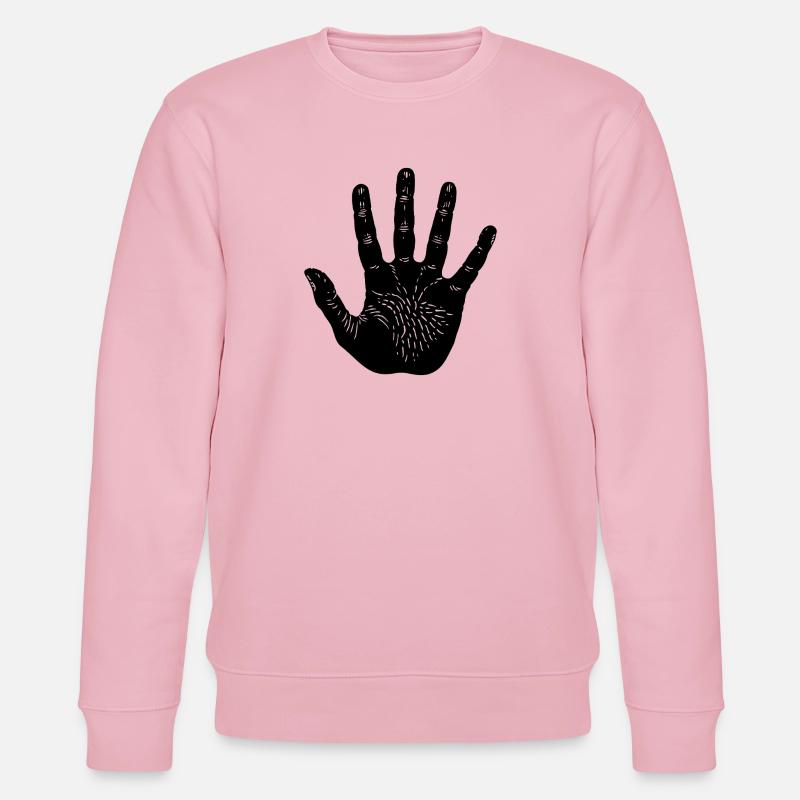 Handprint - Stanley/Stella CHANGER Unisex Organic Sweatshirt - cotton pink