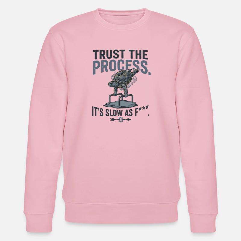 Calisthenics Turtle - Stanley/Stella CHANGER Unisex Organic Sweatshirt - cotton pink