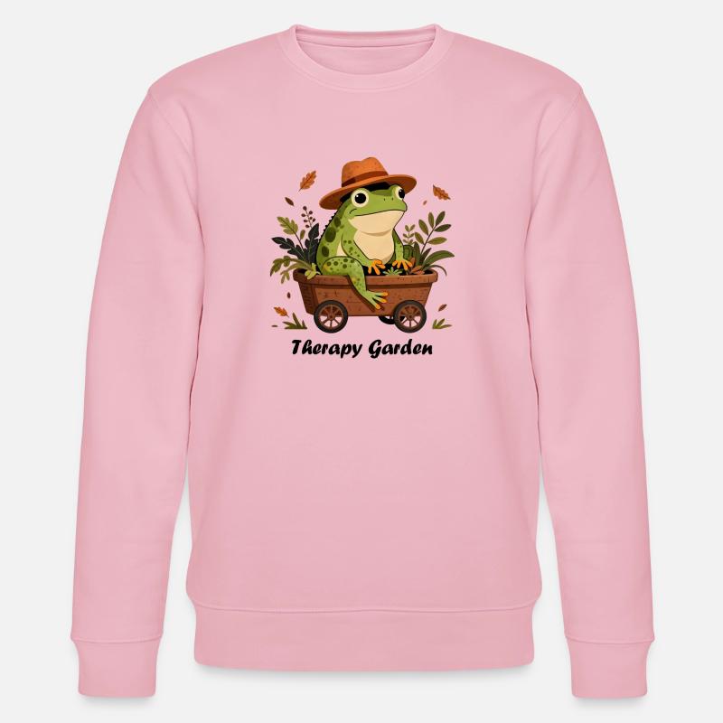 Grenouille jardinier, therapy garden - Sweat bio CHANGER Stanley/Stella Unisexe - rose pâle