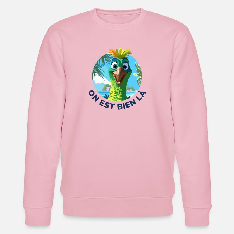 Sommer-Cartoon-Vogel-Humor-Sonne - Stanley/Stella Unisex Bio-Sweatshirt CHANGER - Hellrosa