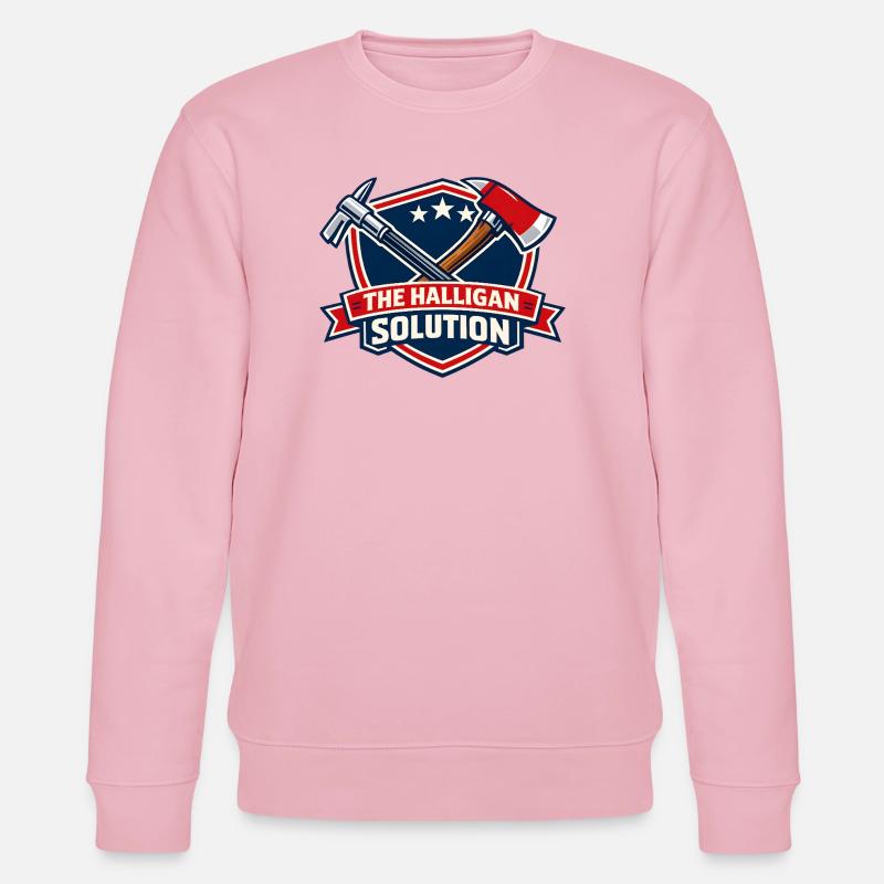 Halligan Solution Shield Graphic - Stanley/Stella CHANGER Unisex Organic Sweatshirt - cotton pink