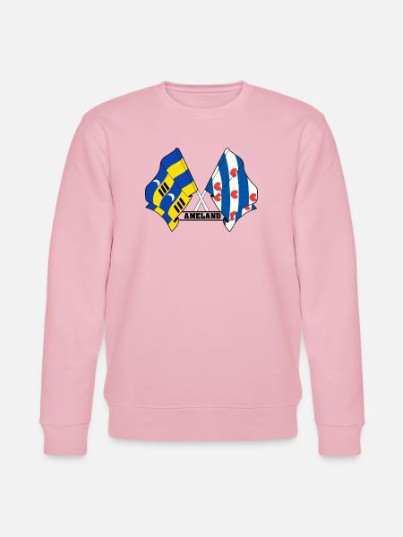 Ameland Friesland Pride – Crossed Flags - Stanley/Stella CHANGER Unisex Organic Sweatshirt - cotton pink