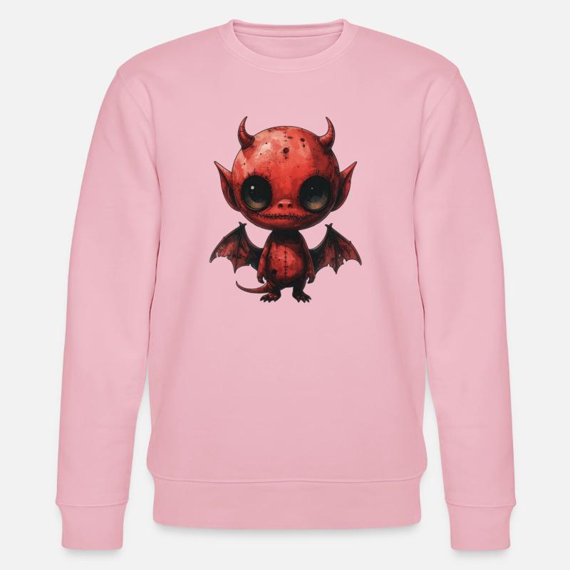 Creepy Cute Red Devil - Stanley/Stella Unisex Bio-Sweatshirt CHANGER  - Hellrosa