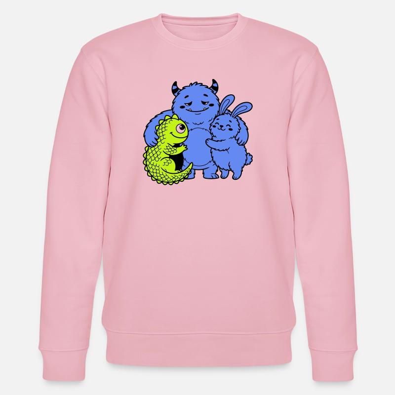 Niedliche Monster - Stanley/Stella Unisex Bio-Sweatshirt CHANGER - Hellrosa