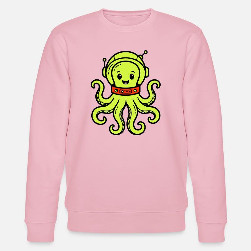 Niedlicher Alien - Stanley/Stella Unisex Bio-Sweatshirt CHANGER - Hellrosa